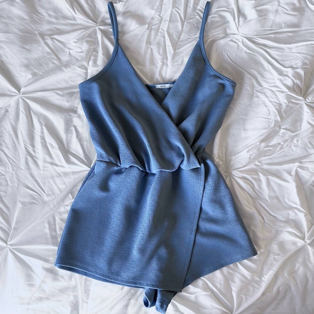 Urban Outfitters Drapey Surplice Romper Skort Kimchi Blue